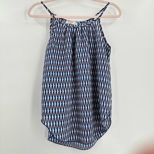 Renee C. Women’s Colorful Geometric Pattern Lightweight Flowy Tank Size Small